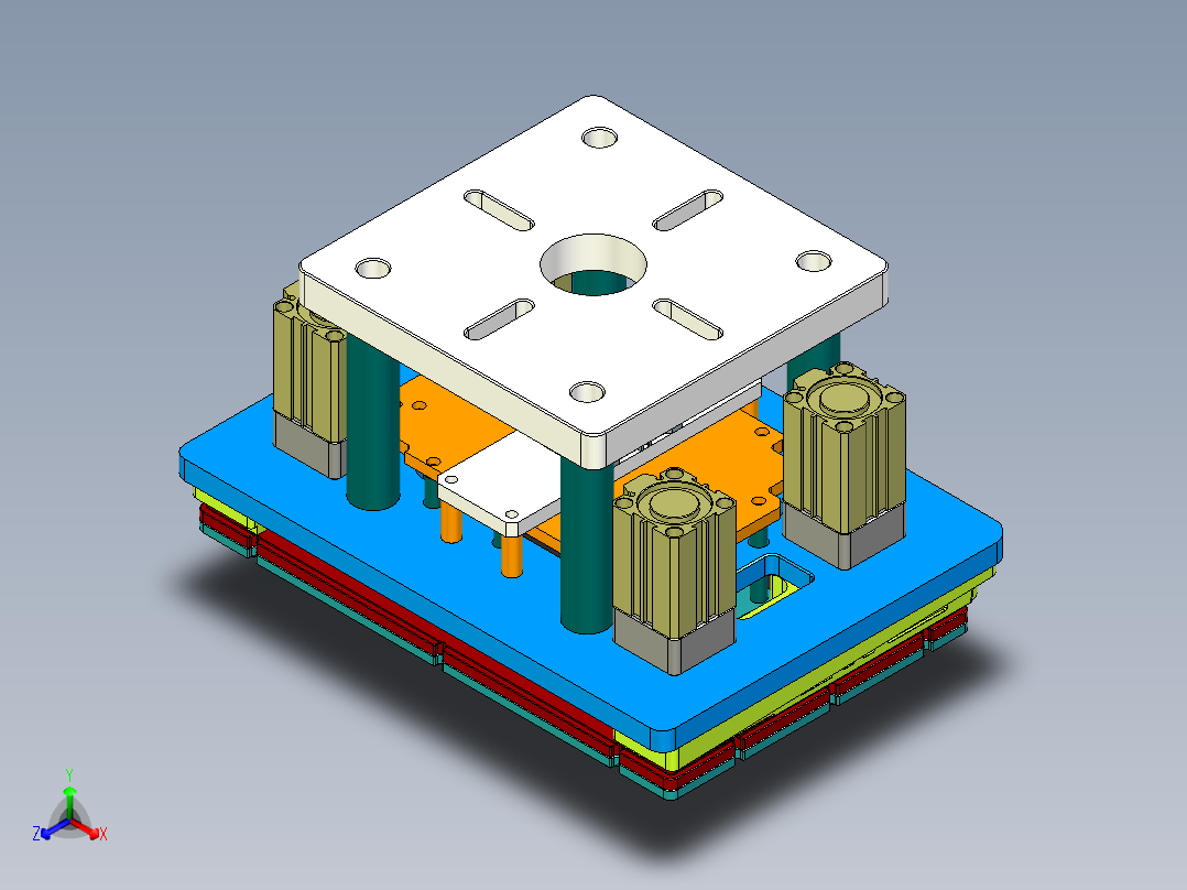 EDA50-笔记本CNC工装夹具三维模型CNC6-181230正等轴测图