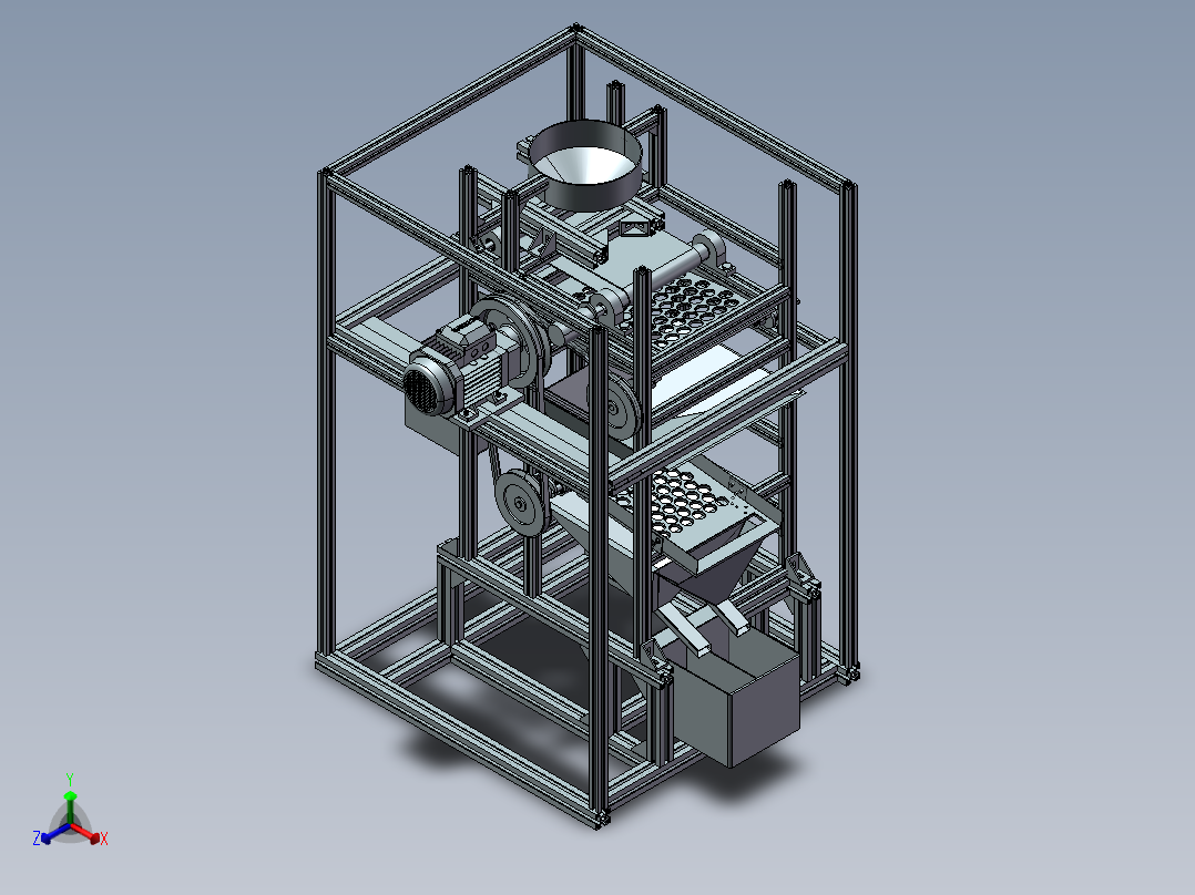 硬币分类机sw2022正等轴测图
