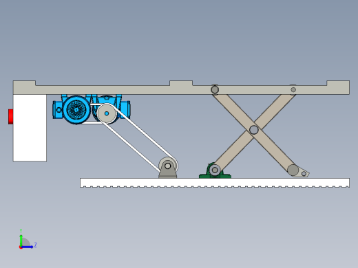 大吨位升降车设计左视缩略图