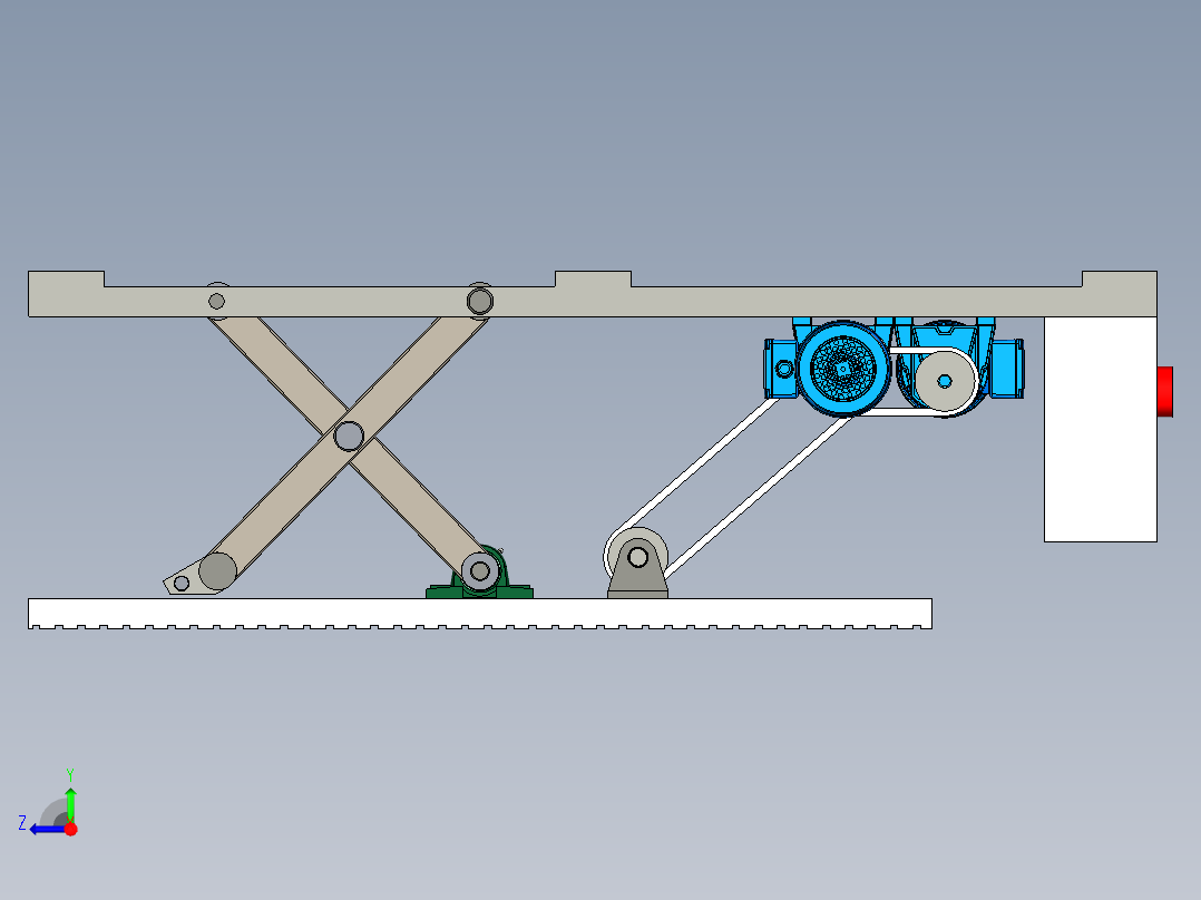 大吨位升降车设计右视图