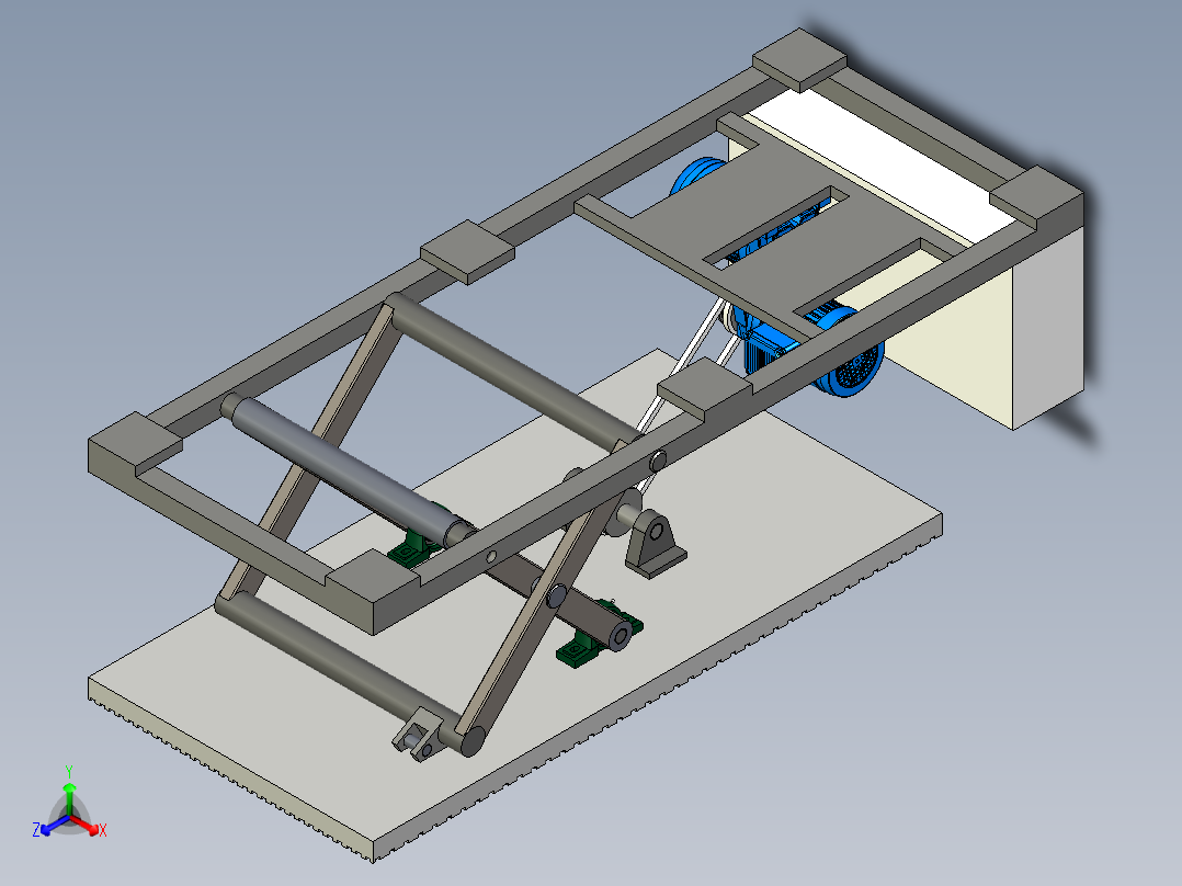 大吨位升降车设计正等轴测图