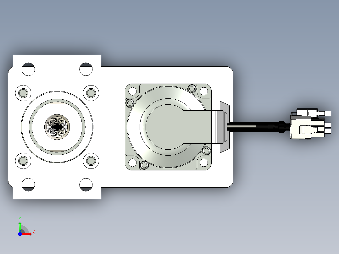 折返式电动缸G-210357前视图
