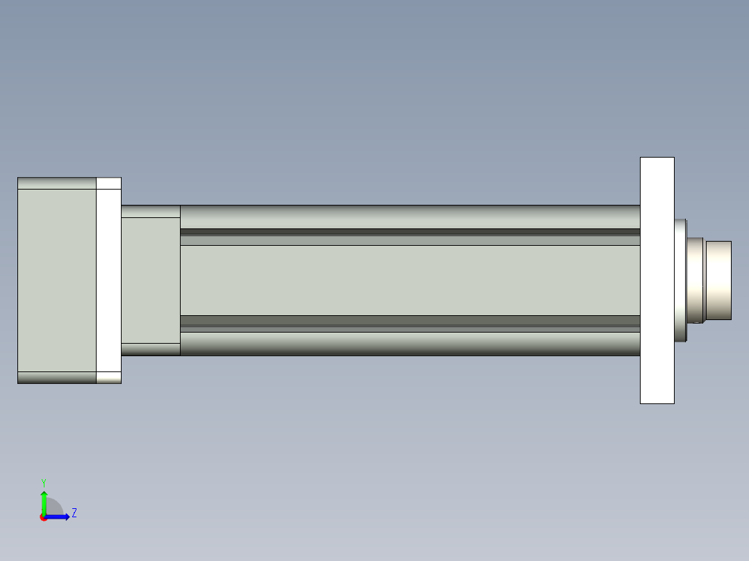 折返式电动缸G-210357左视图