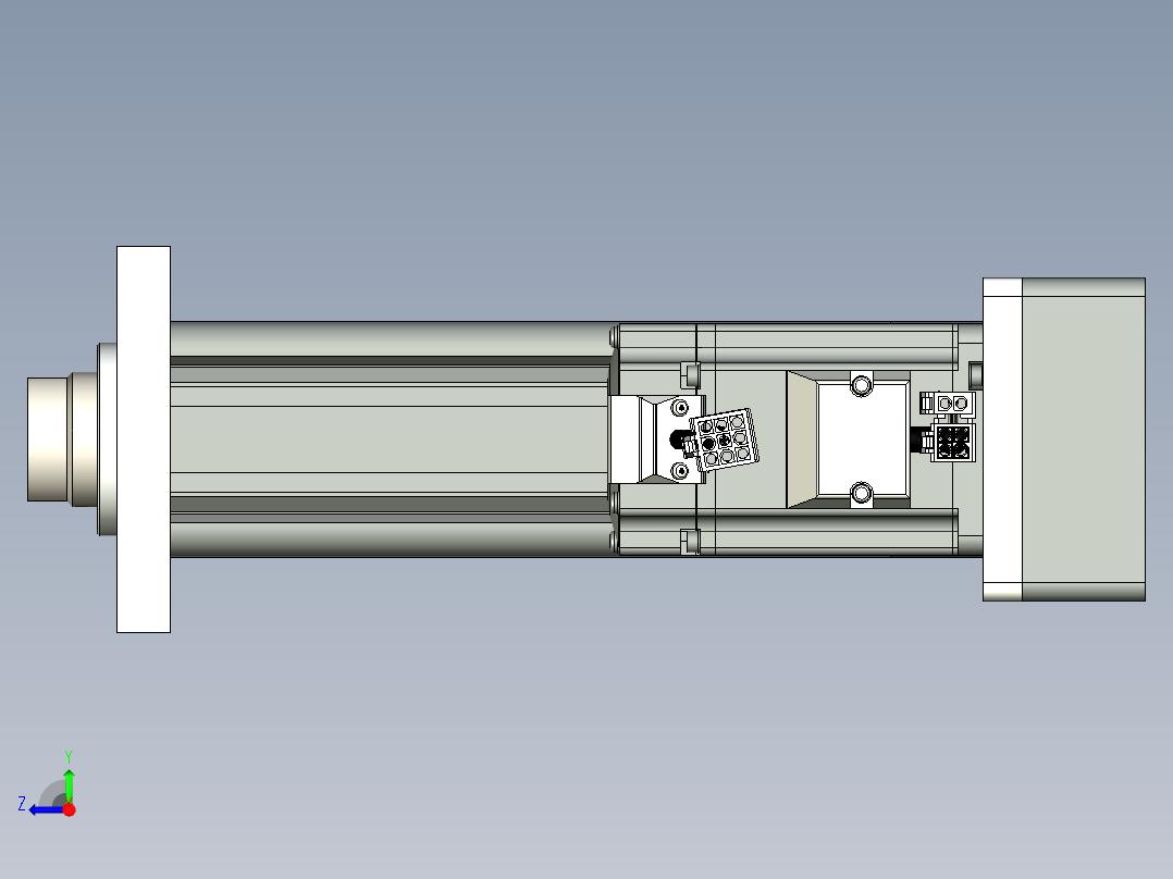 折返式电动缸G-210357右视图