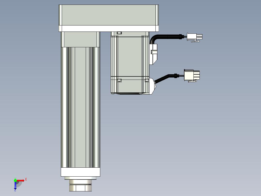 折返式电动缸G-210357俯视图