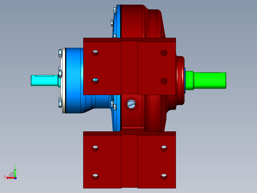 少齿差式行星减速器的设计后视图