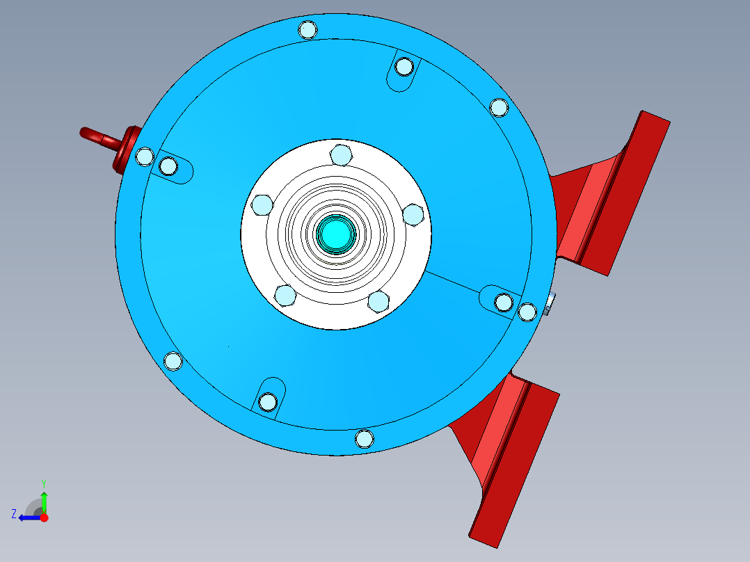少齿差式行星减速器的设计右视图