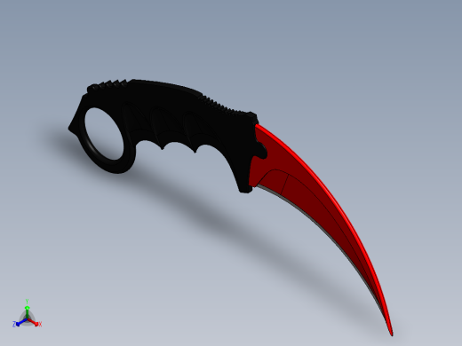 爪子刀、刀(29)正等轴测缩略图