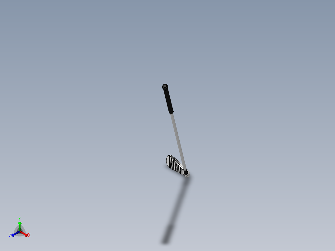 高尔夫球、高尔夫球小车、高尔夫球装备golf iron SW正等轴测图