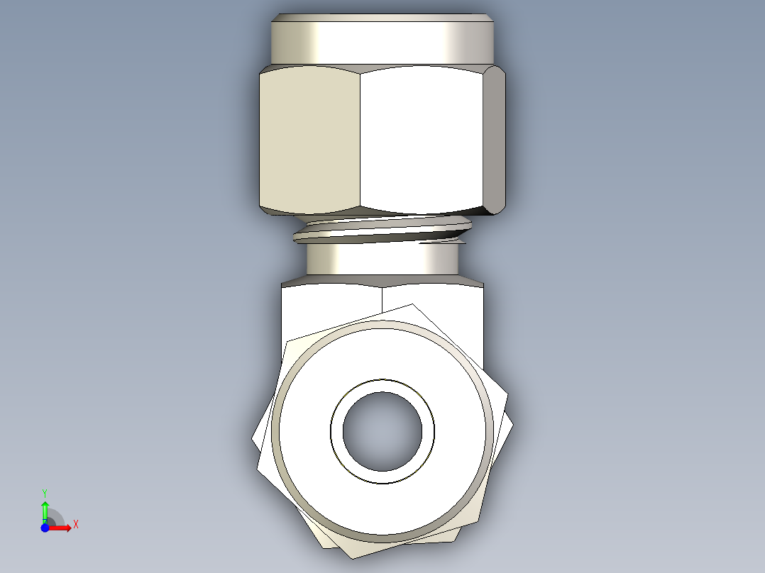 B3004566-三通接头用于燃气管道前视图