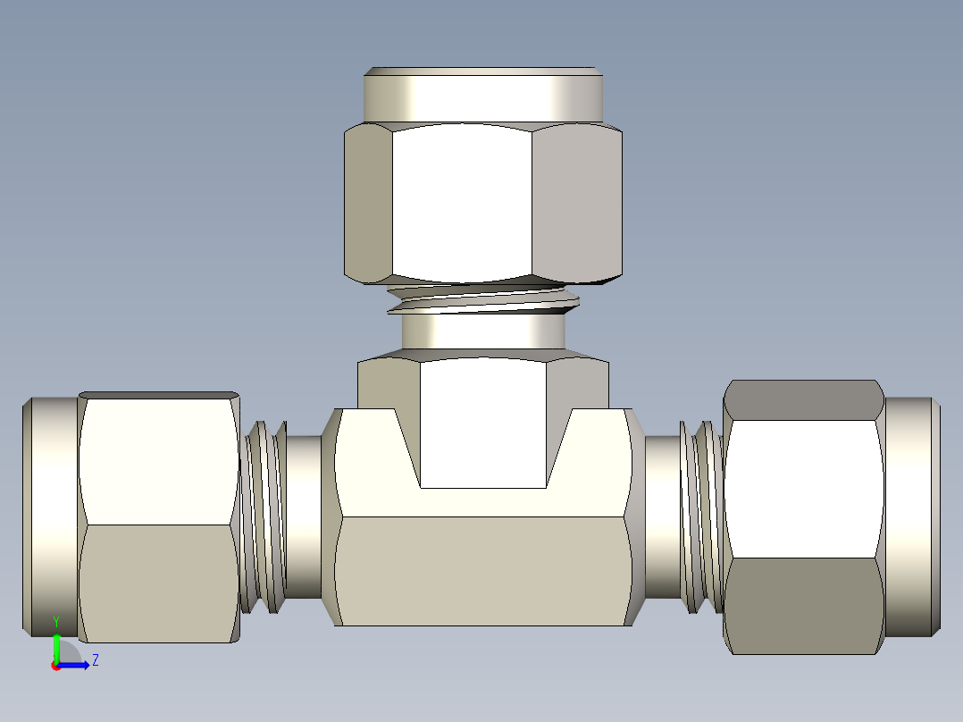 B3004566-三通接头用于燃气管道左视图