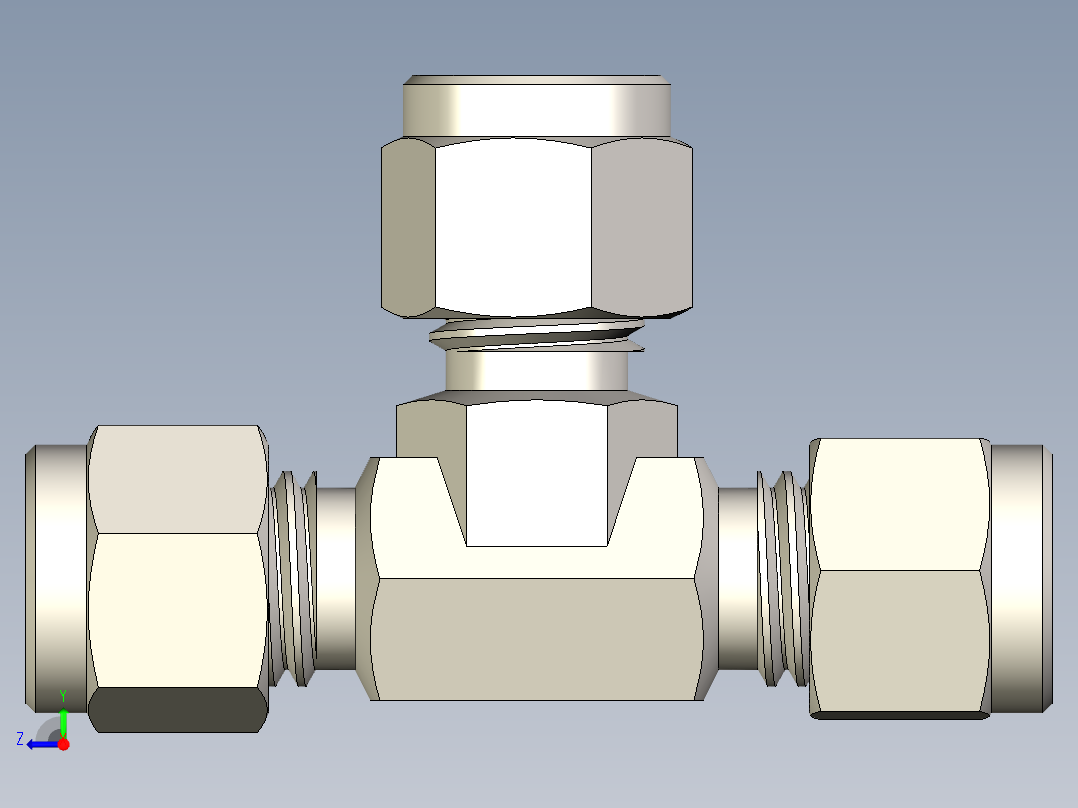 B3004566-三通接头用于燃气管道右视图