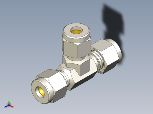 B3004566-三通接头用于燃气管道正等轴测缩略图