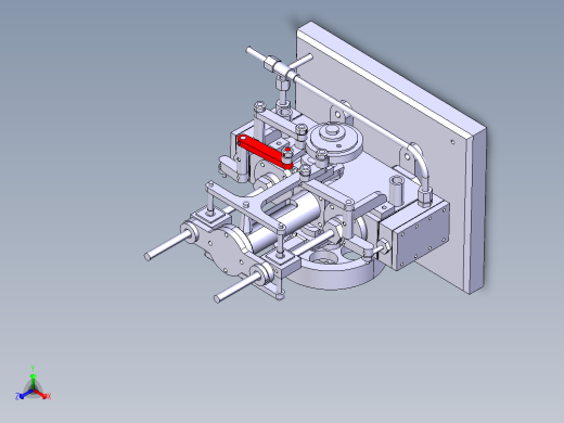 伯纳斯的两缸蒸汽机bernays-two-cylinder-模型格式为 catia