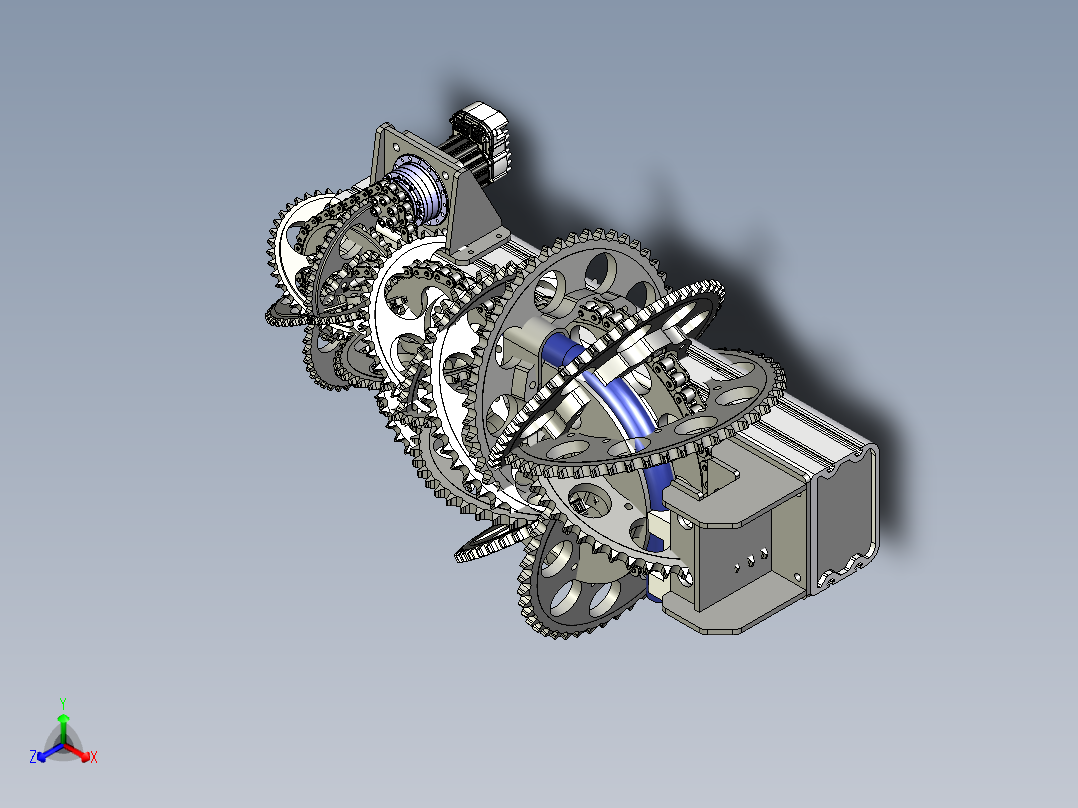 数控弯管机正等轴测图