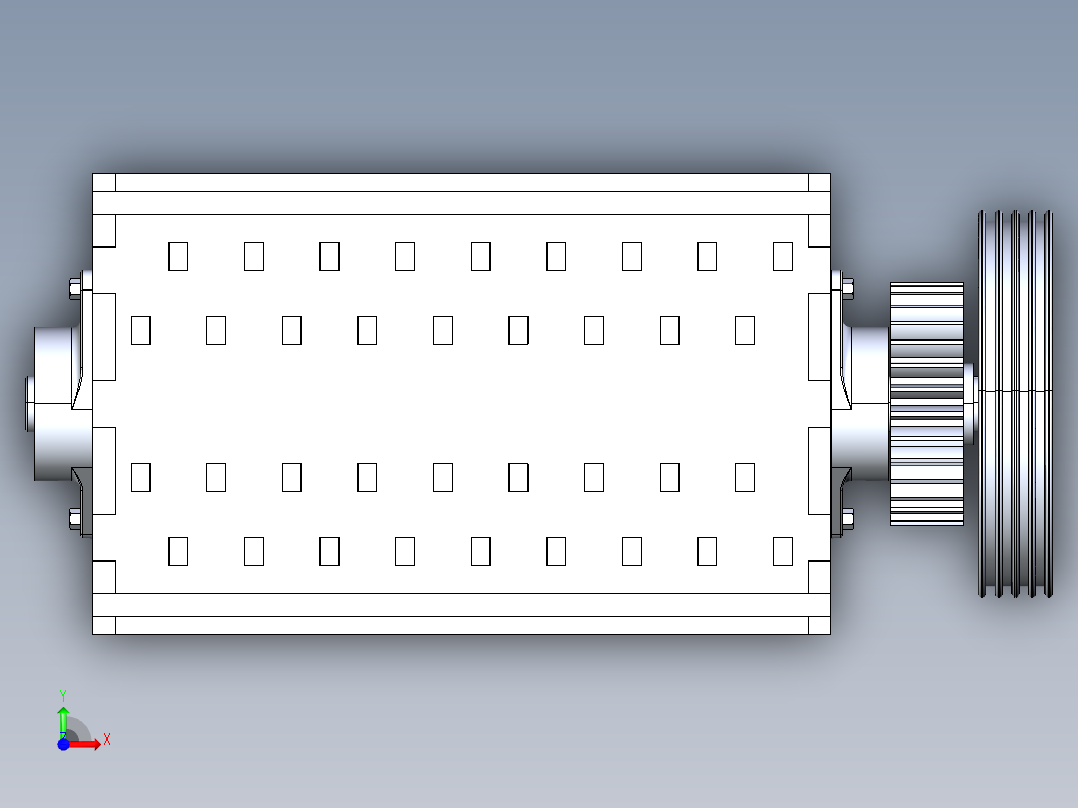 塑料破碎机模型前视图
