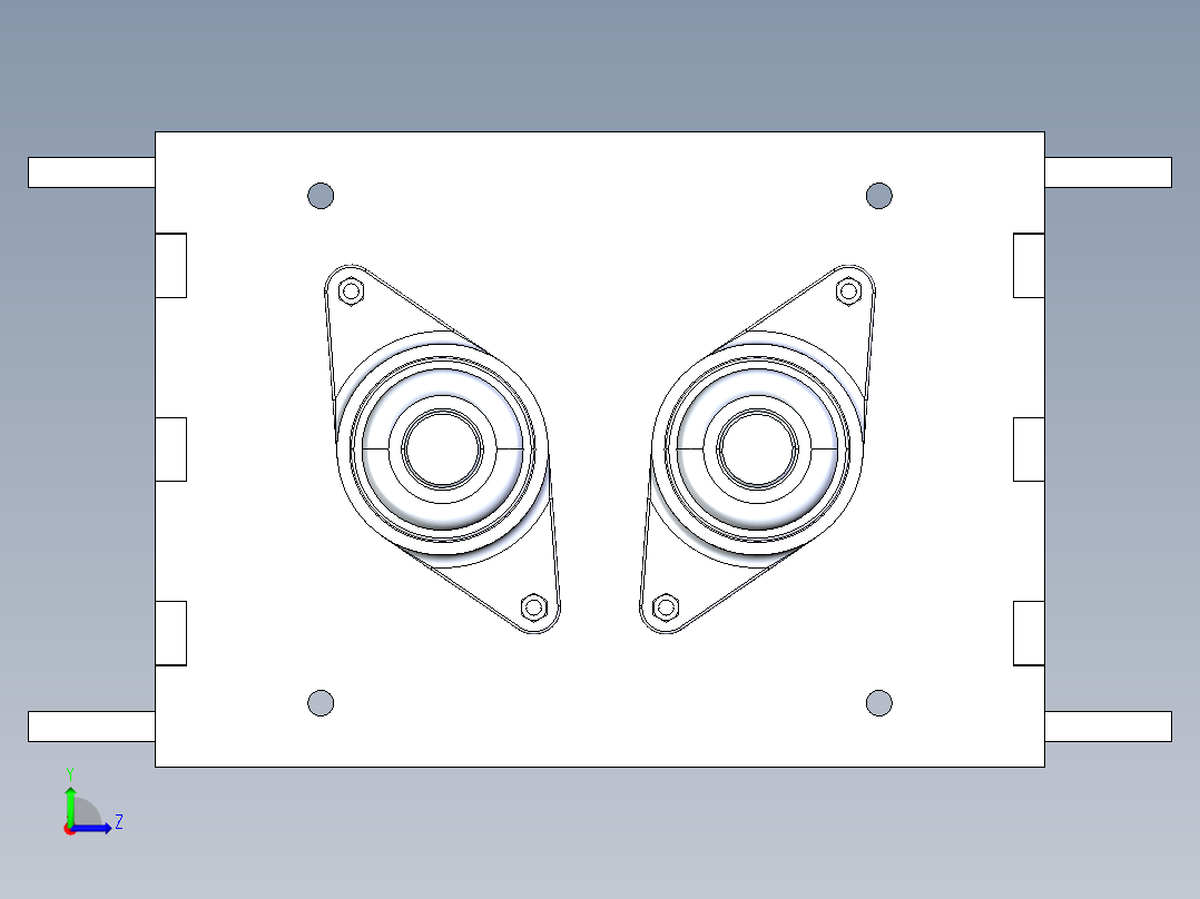 塑料破碎机模型左视图