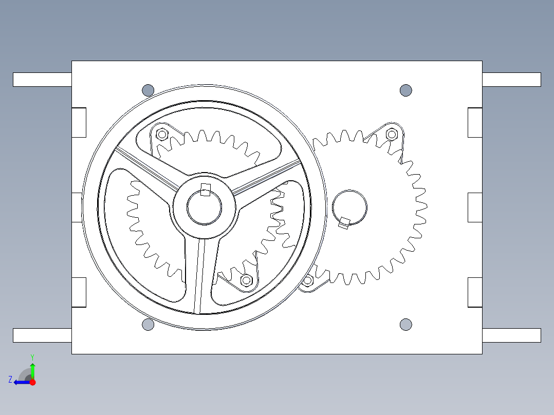 塑料破碎机模型右视图