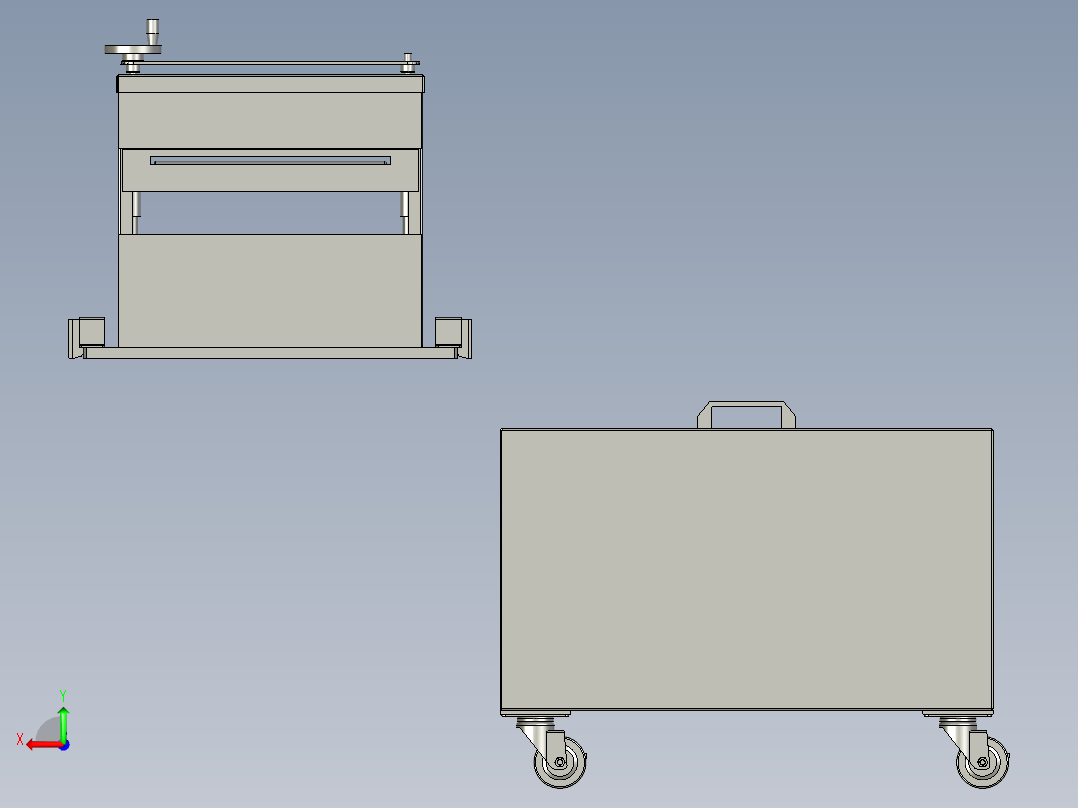 连续模用料板表面喷油装置后视图