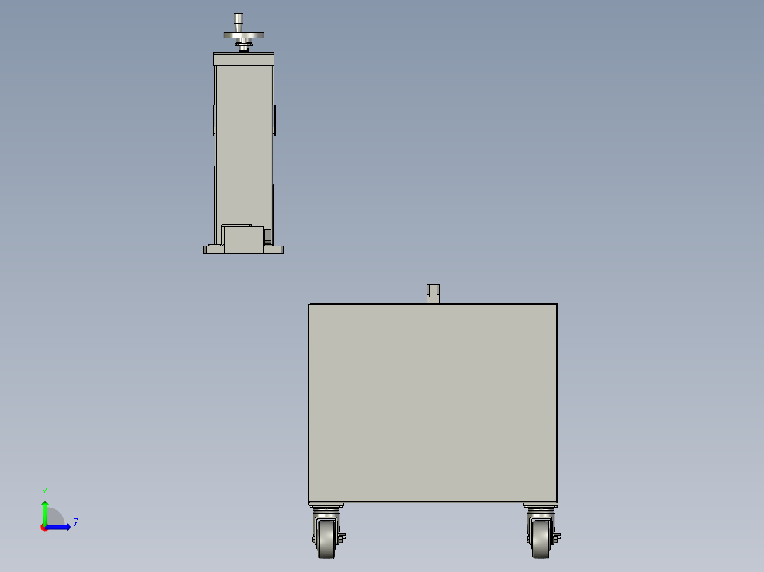 连续模用料板表面喷油装置左视图