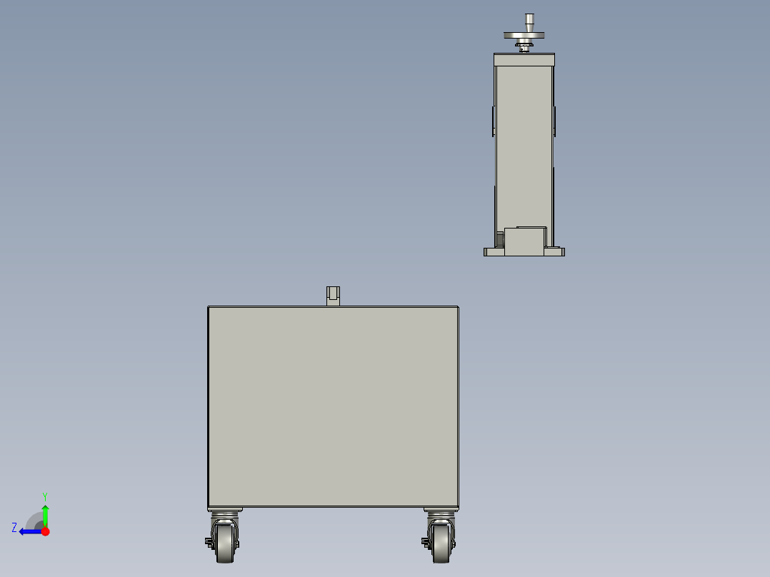 连续模用料板表面喷油装置右视图