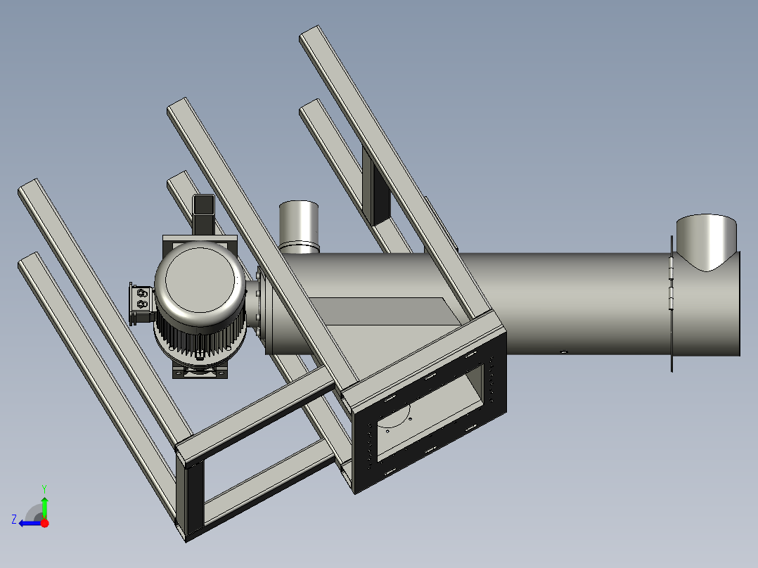 SFC02螺旋挤压提升机减量款右视图