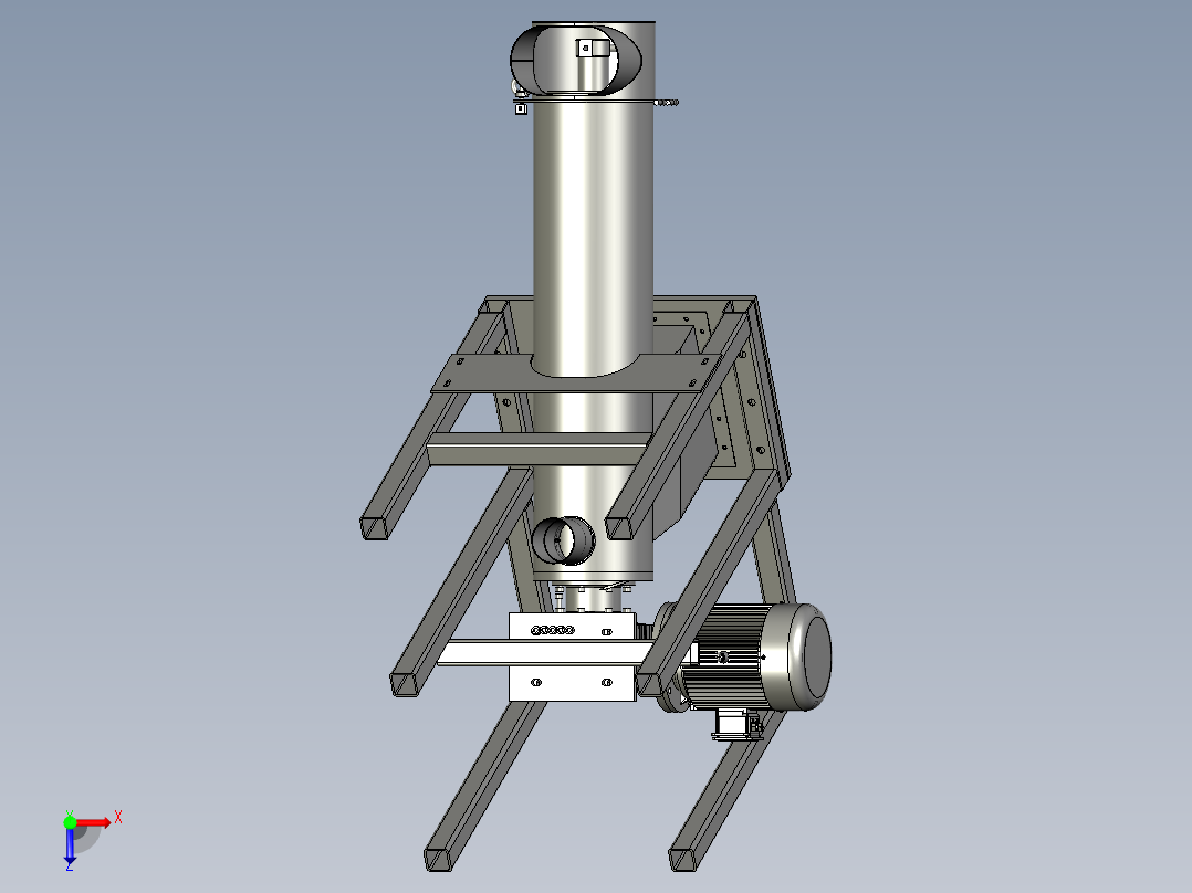 SFC02螺旋挤压提升机减量款俯视图