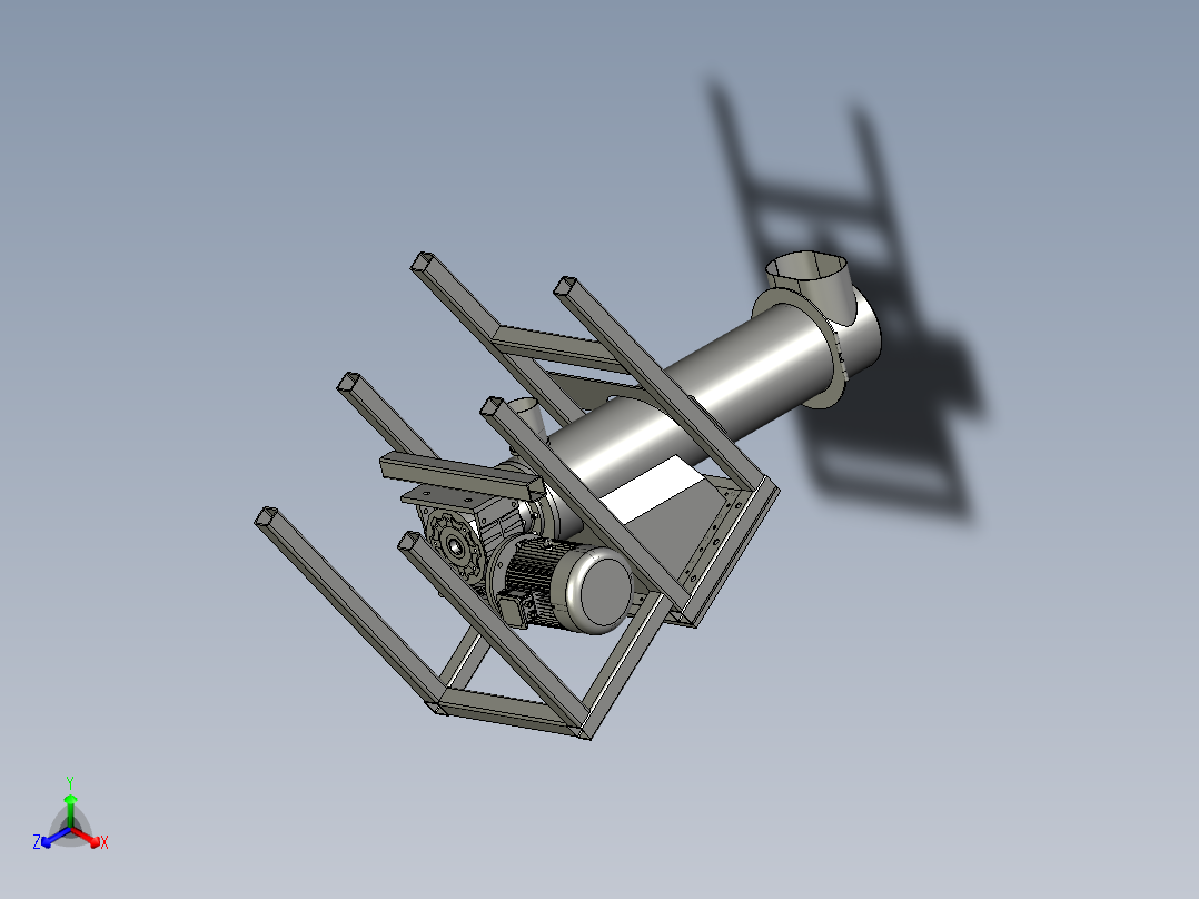 SFC02螺旋挤压提升机减量款正等轴测图