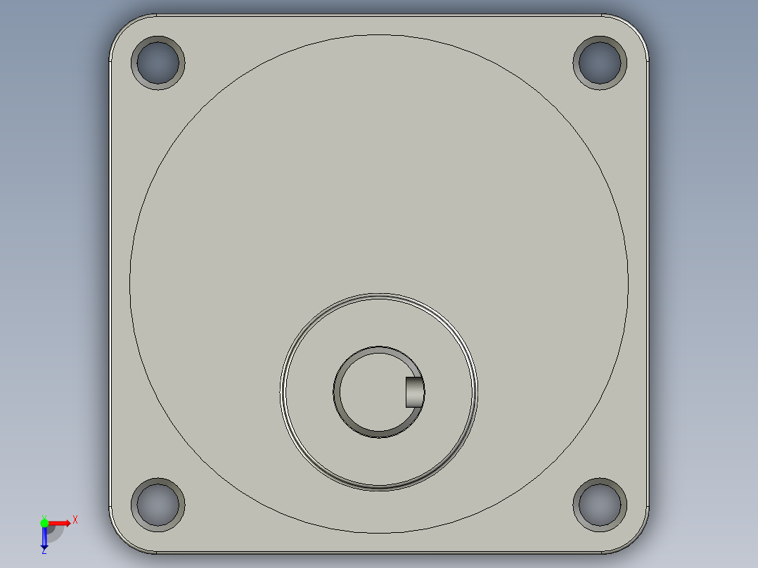 60W调速电机25K-1俯视图