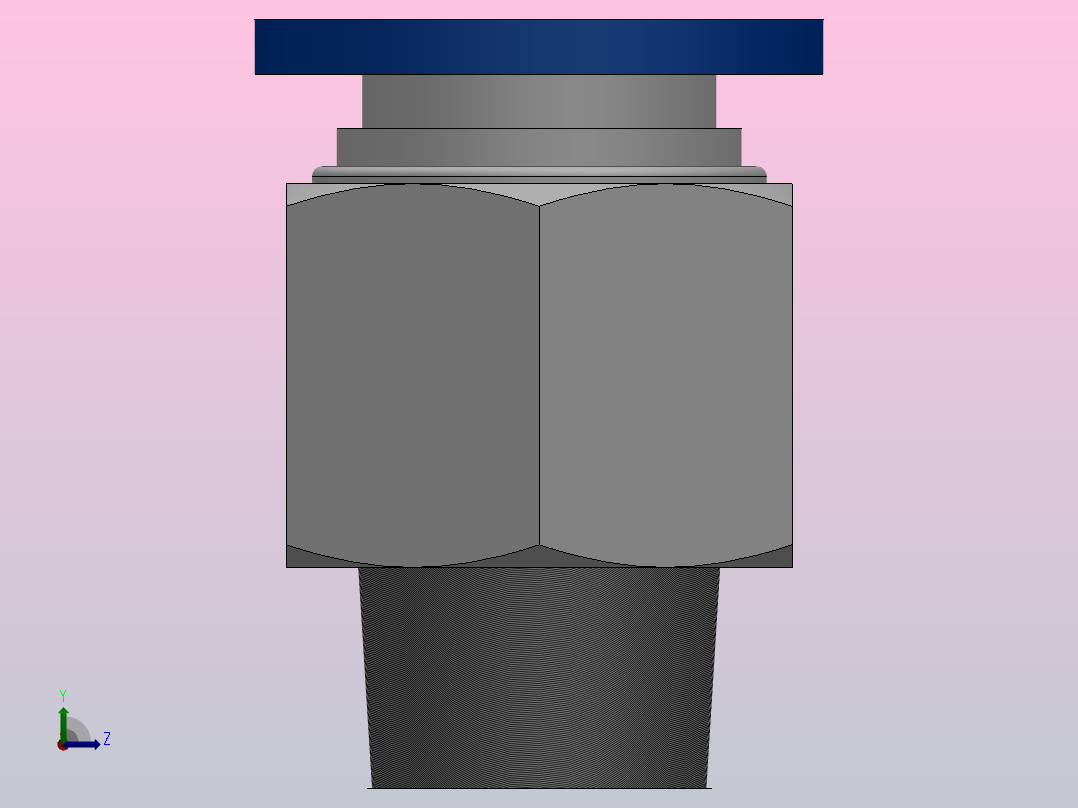 IPC 螺纹直通_IPC16-03左视图