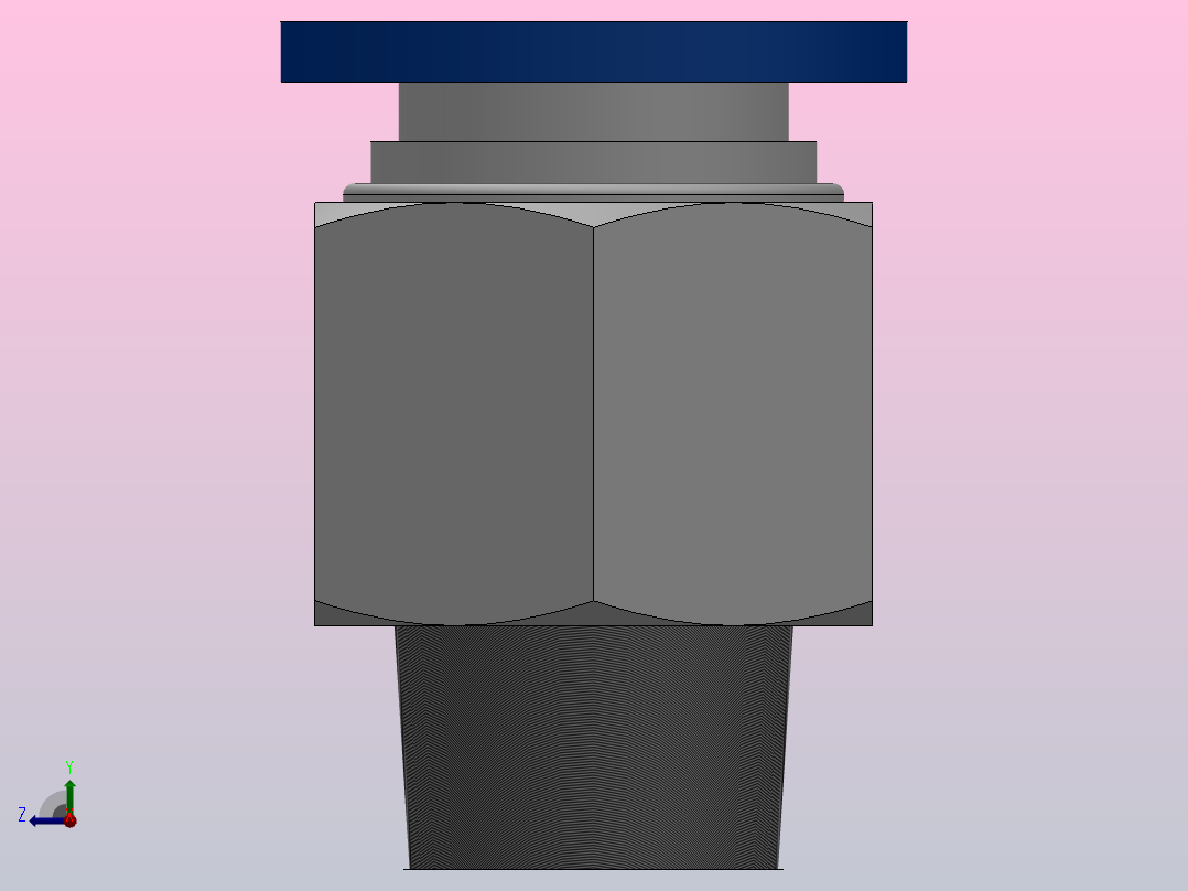 IPC 螺纹直通_IPC16-03右视图