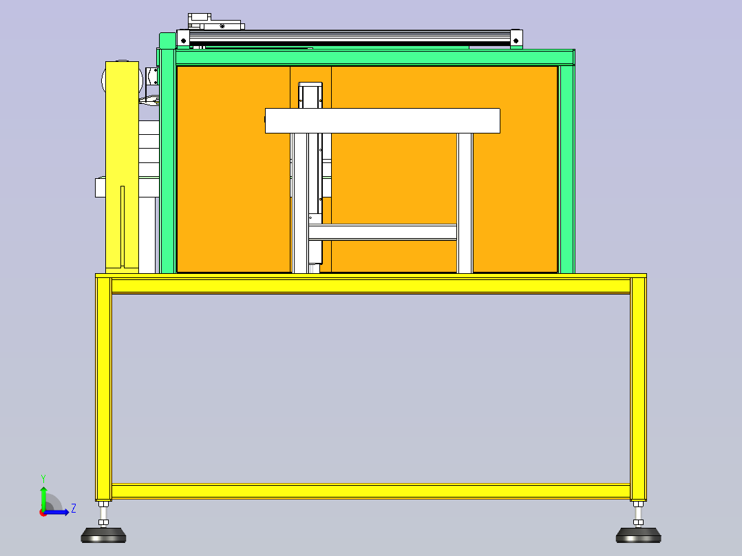 自动盖膜设备左视图