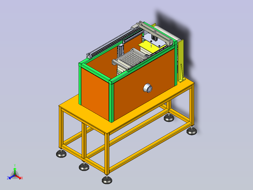 自动盖膜设备正等轴测图