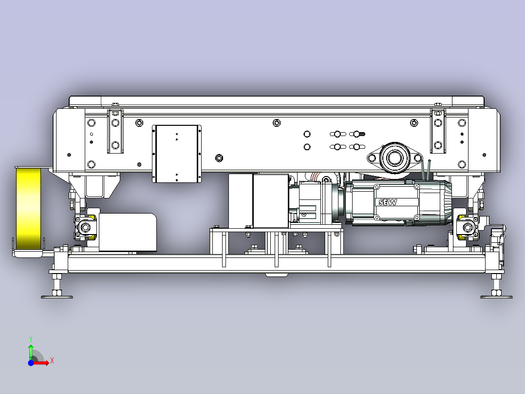 托盘输送带前视图