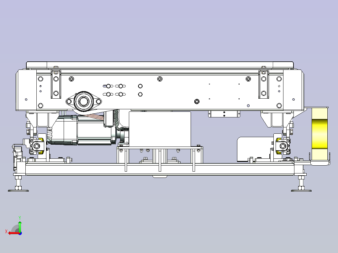 托盘输送带后视图