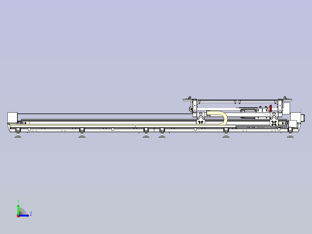 托盘输送带左视图
