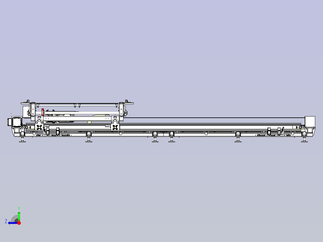 托盘输送带右视图