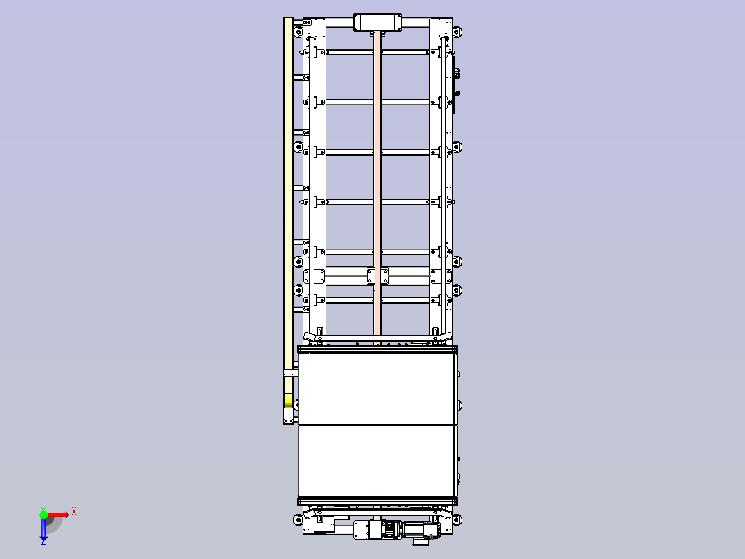 托盘输送带俯视图