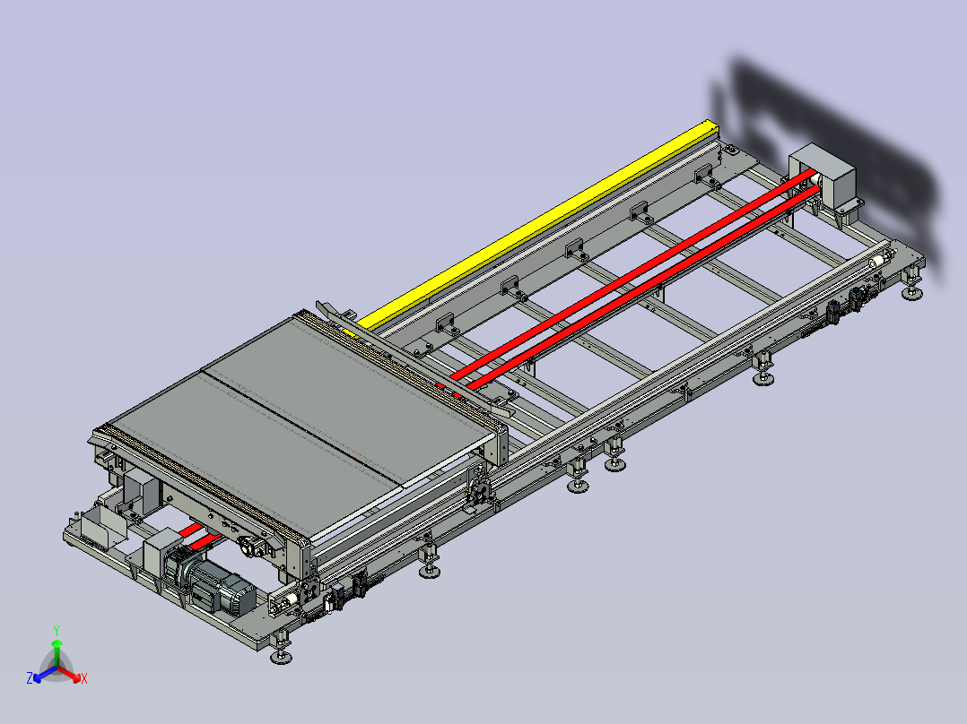 托盘输送带正等轴测图