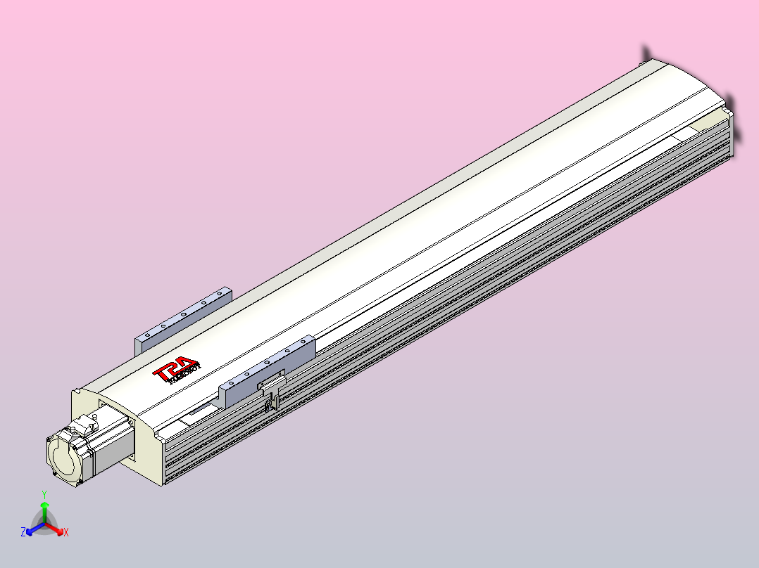日规模组半封闭丝杆TPA-HNR-202D-2510C-L850-M-Y-P75-N3主视图