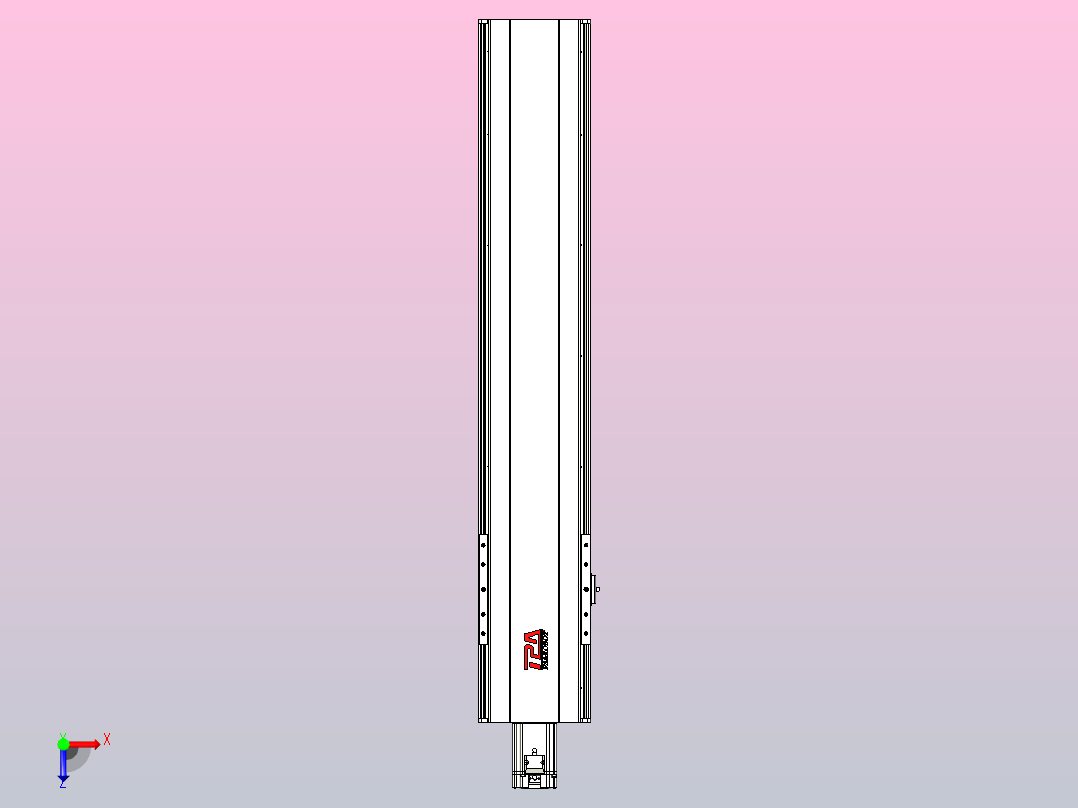 日规模组半封闭丝杆TPA-HNR-202D-2510C-L850-M-Y-P75-N3俯视图