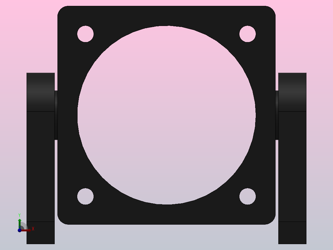 TCC中间铰轴座[320]气缸附件前视图