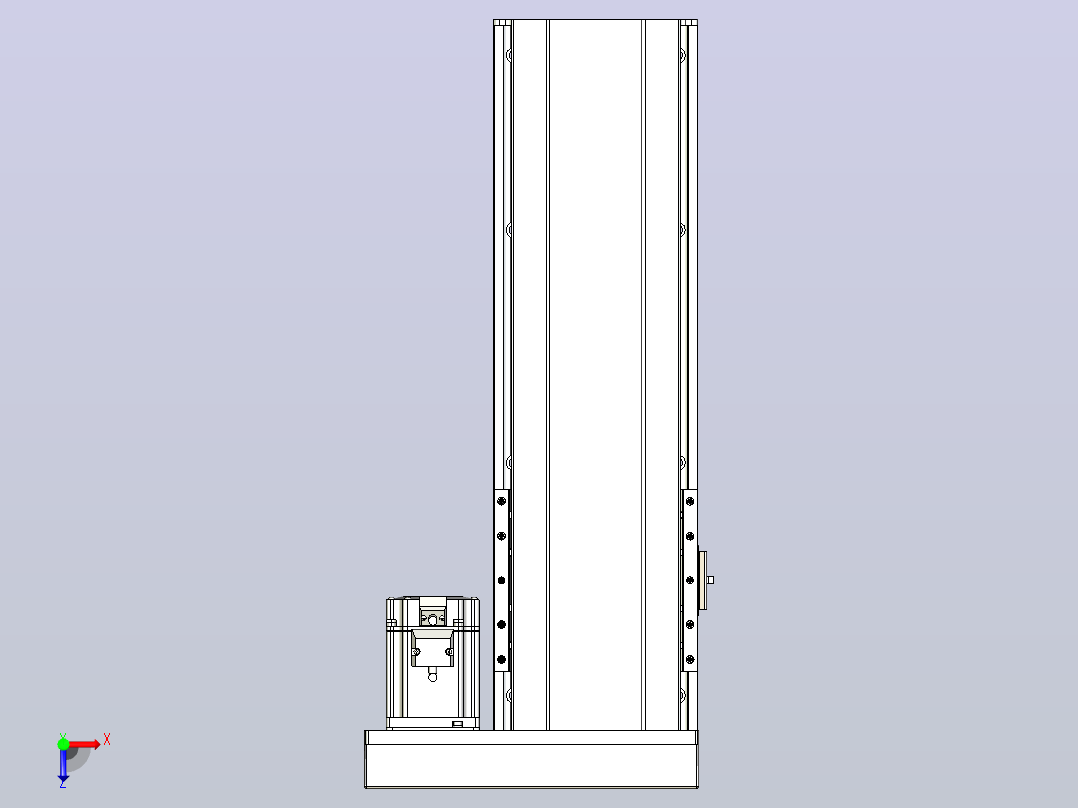 日规模组半封闭丝杆TPA-HNR-175D-2510C-L350-ML-C-P75-N3俯视图