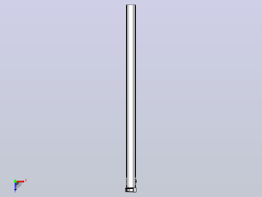 皮带直线轴半封闭可选导轨TPA-HNB-140D-120-L2450-RU-C-P40-N3俯视图