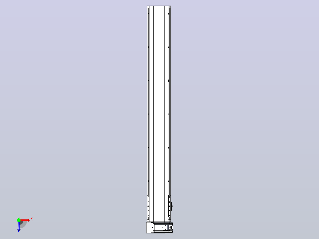 皮带直线轴半封闭可选导轨TPA-HNB-140D-120-L1050-LU-C-P40-N3俯视图
