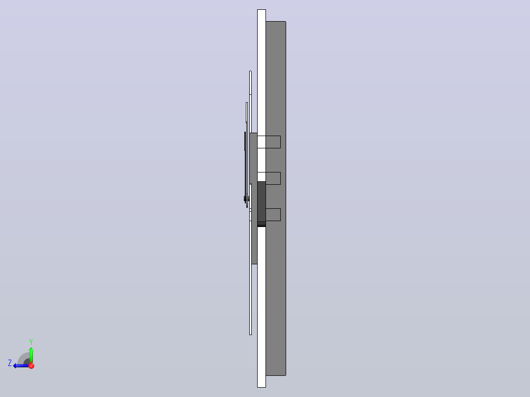 挂钟右视图