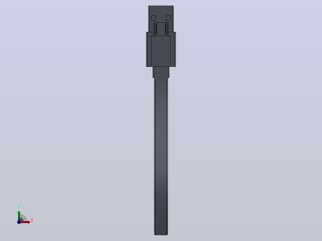 Micro USB 充电线前视图