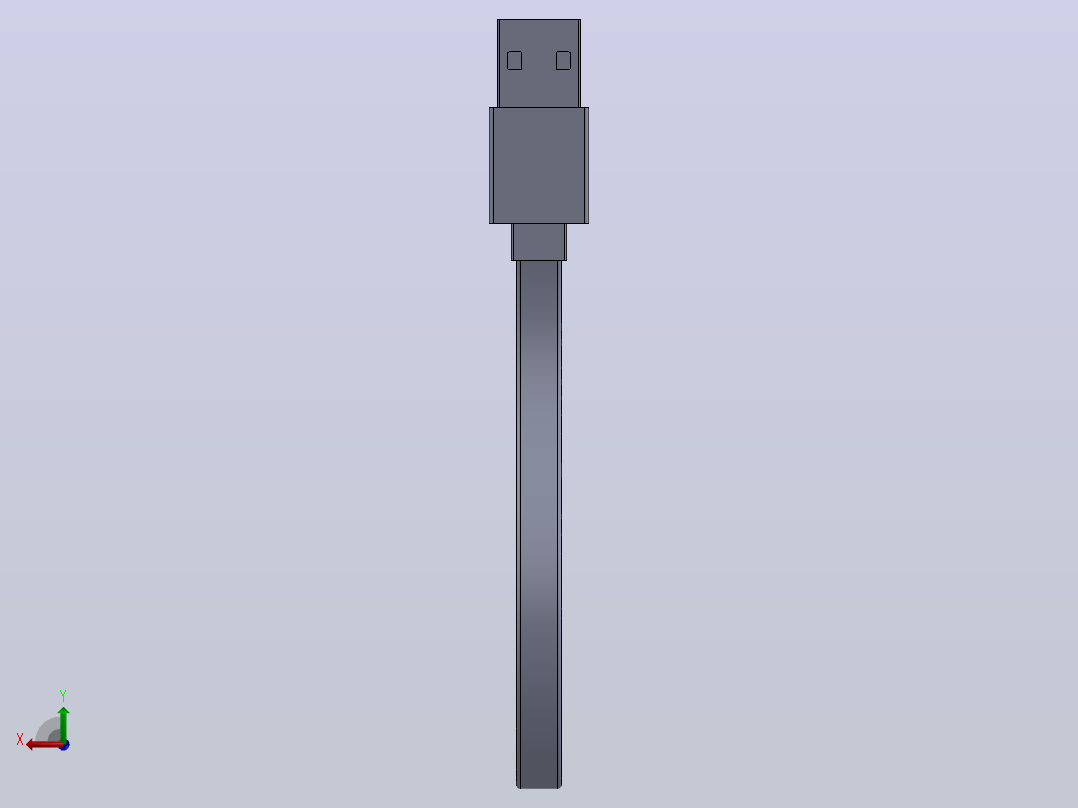 Micro USB 充电线后视图