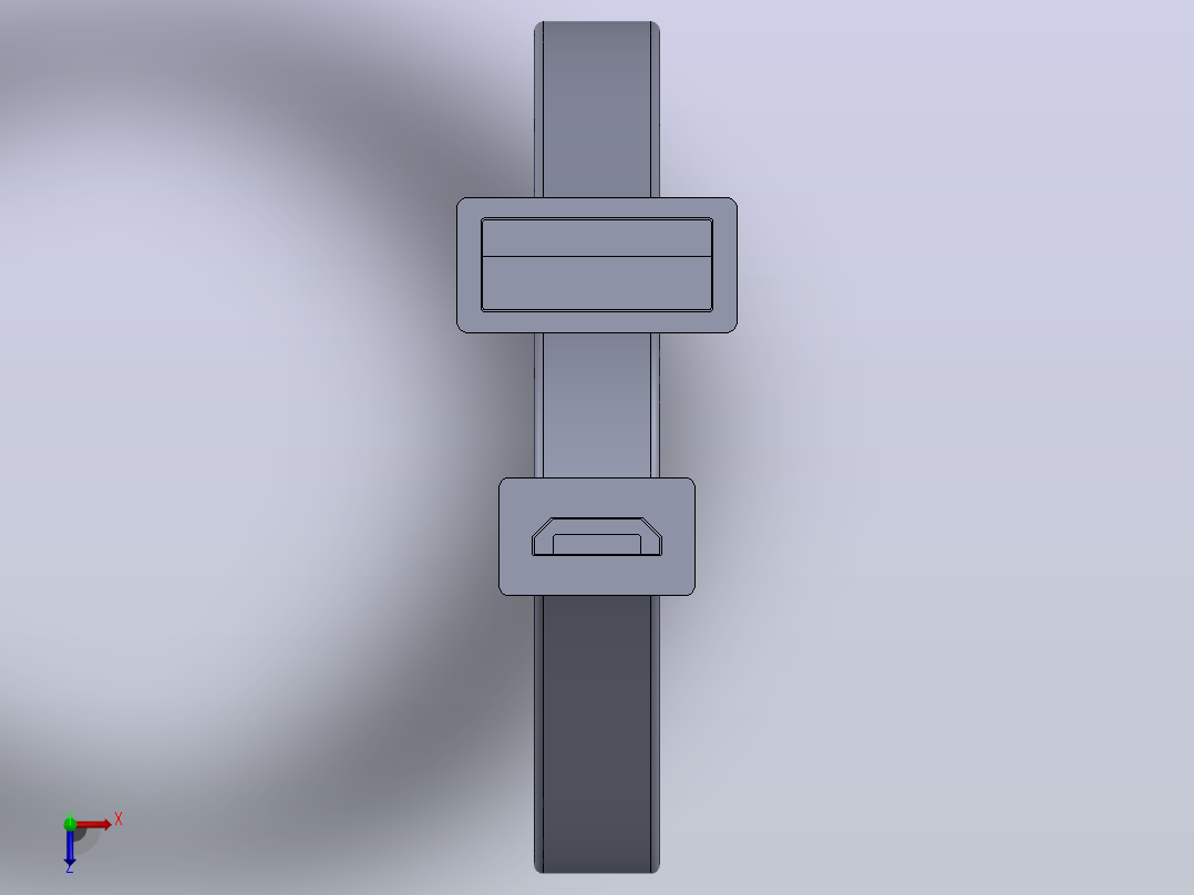 Micro USB 充电线俯视图