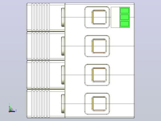 NXU-ⅡG_F 3P&amp;N电涌保护器三维模型202203 左视缩略图